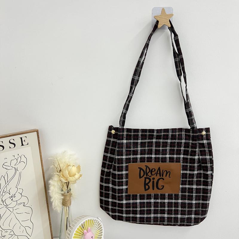 Checkered Shoulder Bag for Kids and Moms