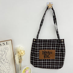 Checkered Shoulder Bag for Kids and Moms