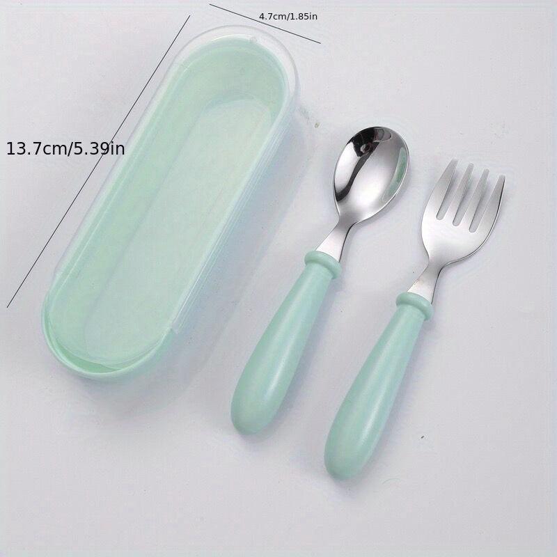 304 Stainless Steel Children's Portable Tableware Set