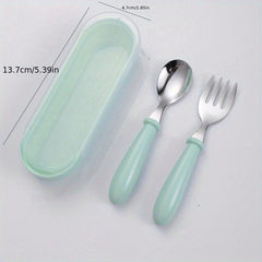 304 Stainless Steel Children's Portable Tableware Set