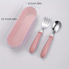 304 Stainless Steel Children's Portable Tableware Set