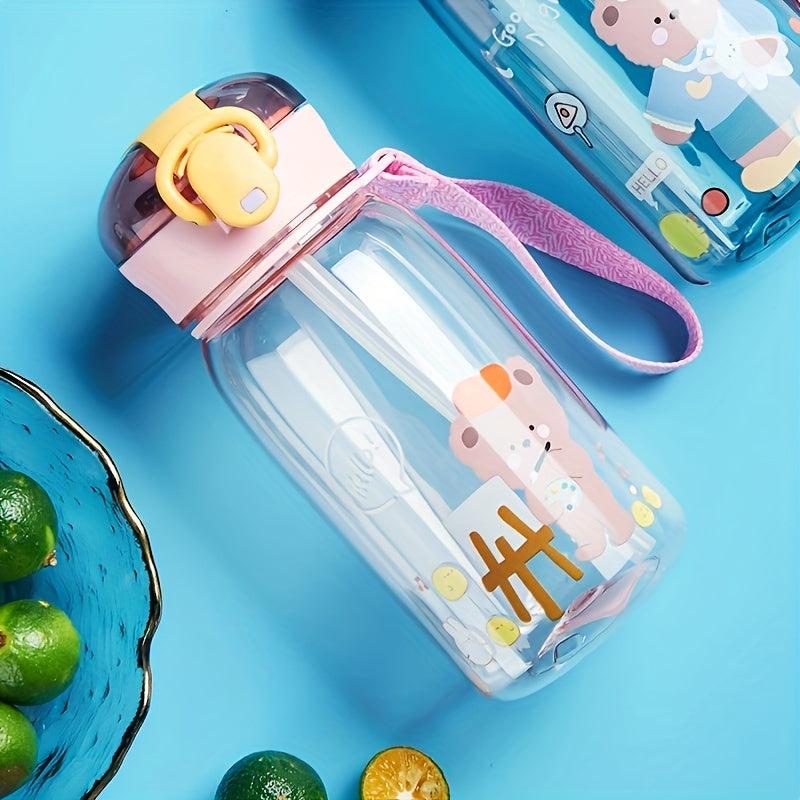 400ml Plastic Bear Straw Cup Upgraded Water Cup with Straw Drinking Cup