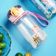 400ml Plastic Bear Straw Cup Upgraded Water Cup with Straw Drinking Cup