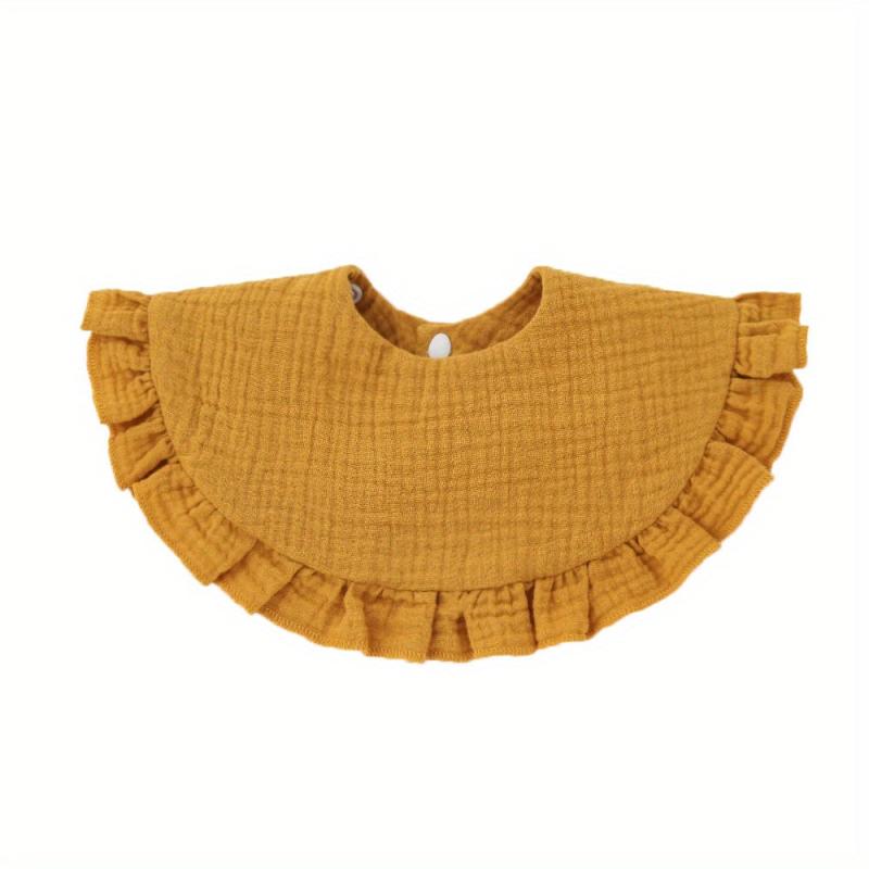 6pcs Baby Ruffle Saliva Towel Cotton Gauze Bib