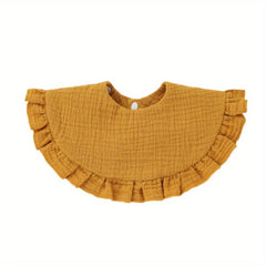6pcs Baby Ruffle Saliva Towel Cotton Gauze Bib