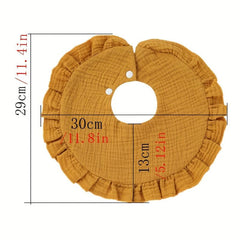 6pcs Baby Ruffle Saliva Towel Cotton Gauze Bib