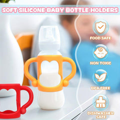 Silicone Baby Bottle Handles - BPA-Free - Teach Babies To Hold Bottle