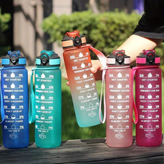 32oz Leakproof BPA Water Bottle with Straw and Timed Drinking