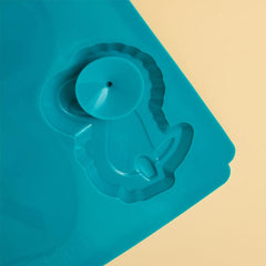 Dino Silicone Dinner Plate Set with Suction Cup, Fork, Spoon