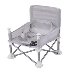 Portable Aluminium Baby Chair w/ Safe Belt for Indoor Outdoor Use