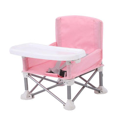 Portable Aluminium Baby Chair w/ Safe Belt for Indoor Outdoor Use