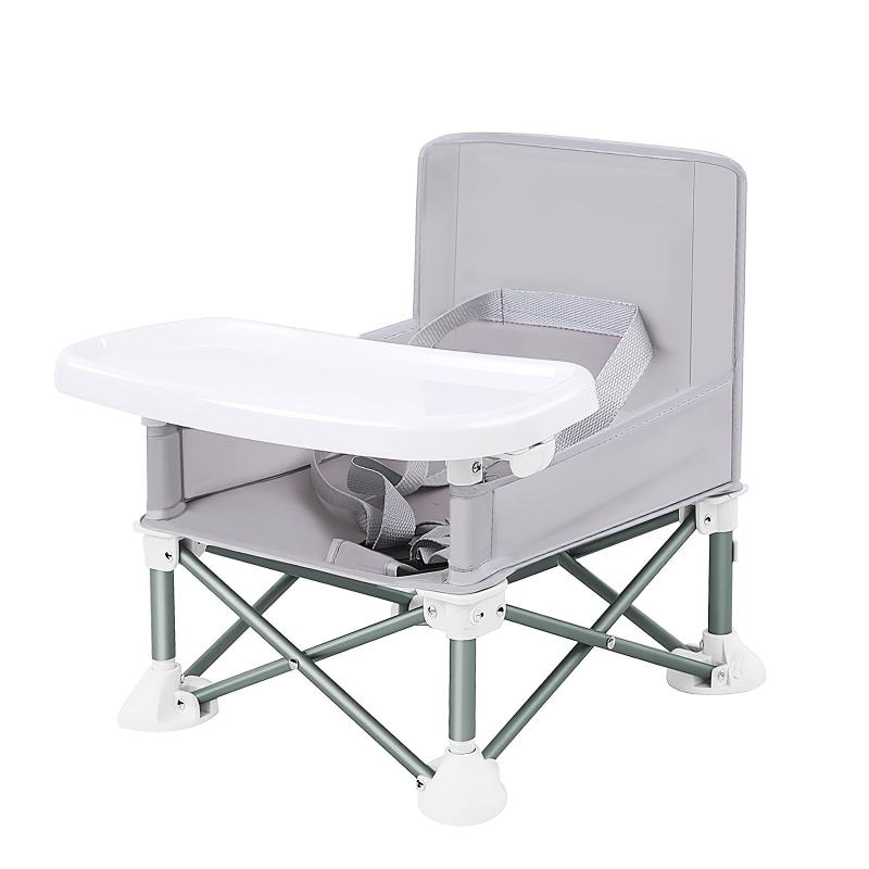 Portable Aluminium Baby Chair w/ Safe Belt for Indoor Outdoor Use