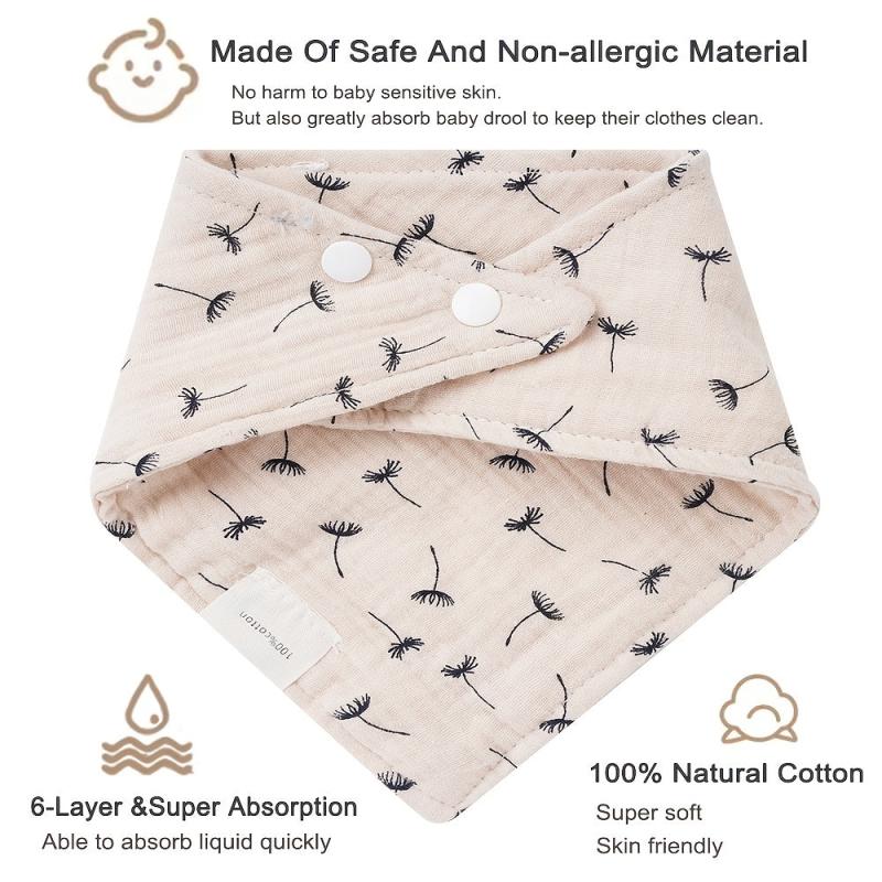 7 Pcs Cotton Triangle Towels for Boys Girls Babies 0-36 Months
