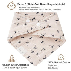 7 Pcs Cotton Triangle Towels for Boys Girls Babies 0-36 Months