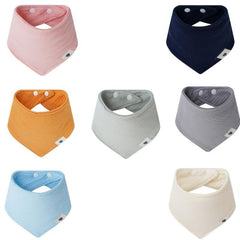 7 Pcs Cotton Triangle Towels for Boys Girls Babies 0-36 Months