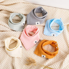 7 Pcs Cotton Triangle Towels for Boys Girls Babies 0-36 Months