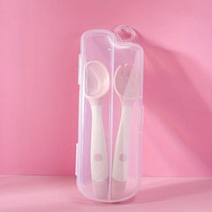 Toddler Utensils With Travel Case Baby Spoon And Fork Set For Self-feeding