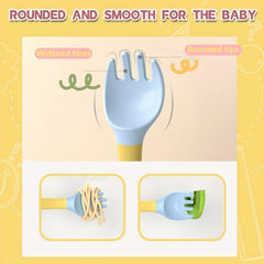 Toddler Utensils With Travel Case Baby Spoon And Fork Set For Self-feeding
