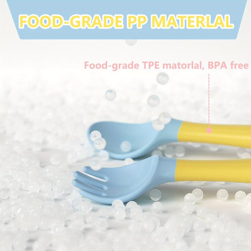 Toddler Utensils With Travel Case Baby Spoon And Fork Set For Self-feeding