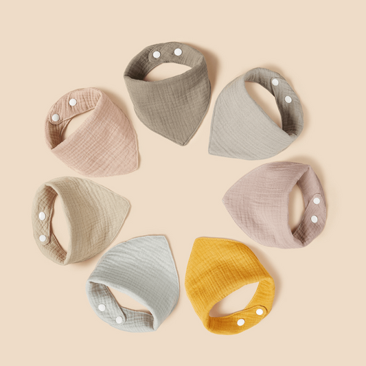 7 Baby Cotton Bibs for Messy Mealtime