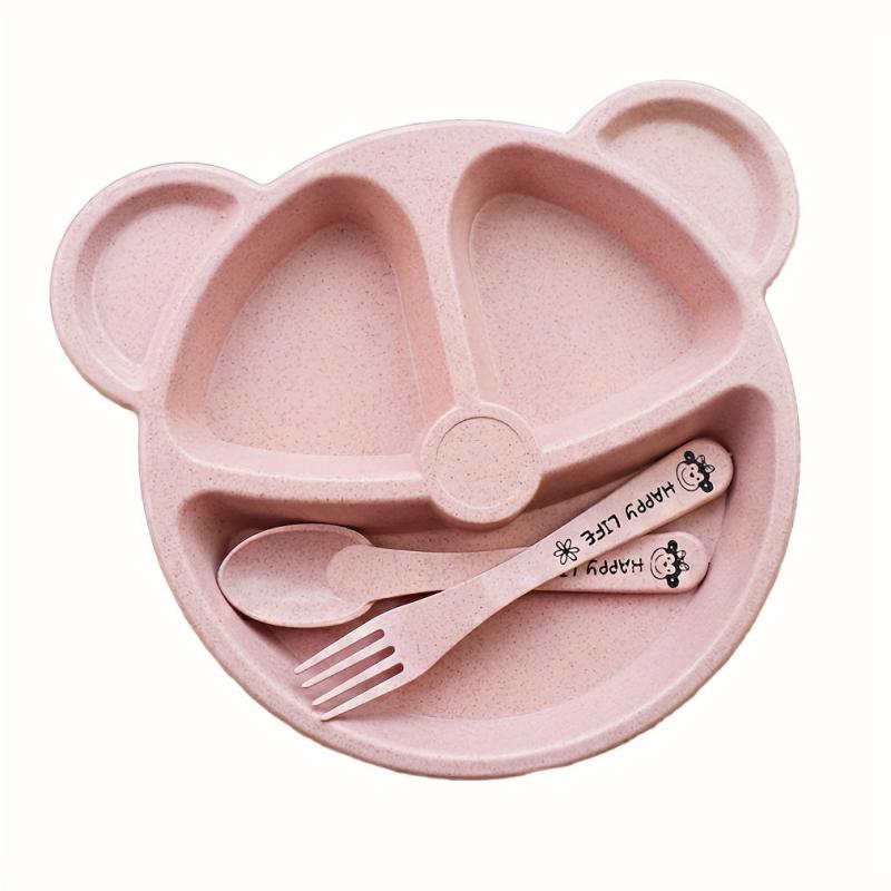 Kids Plate Set Attract Kids' Attention Increase Eat Interesting 1 Set Tableware