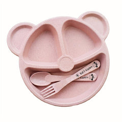 Kids Plate Set Attract Kids' Attention Increase Eat Interesting 1 Set Tableware