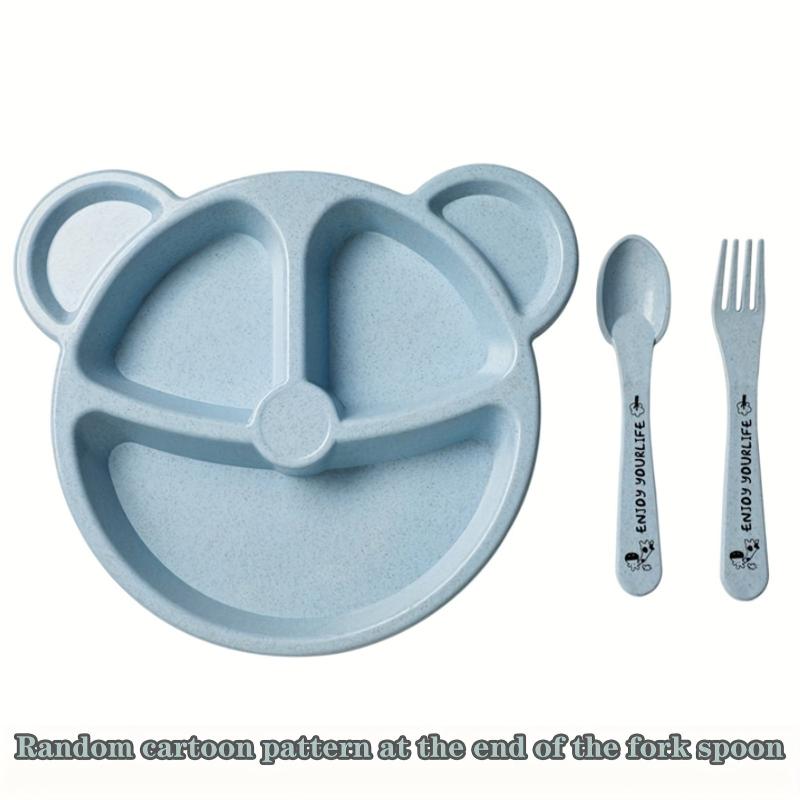 Kids Plate Set Attract Kids' Attention Increase Eat Interesting 1 Set Tableware