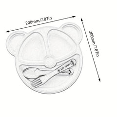 Kids Plate Set Attract Kids' Attention Increase Eat Interesting 1 Set Tableware