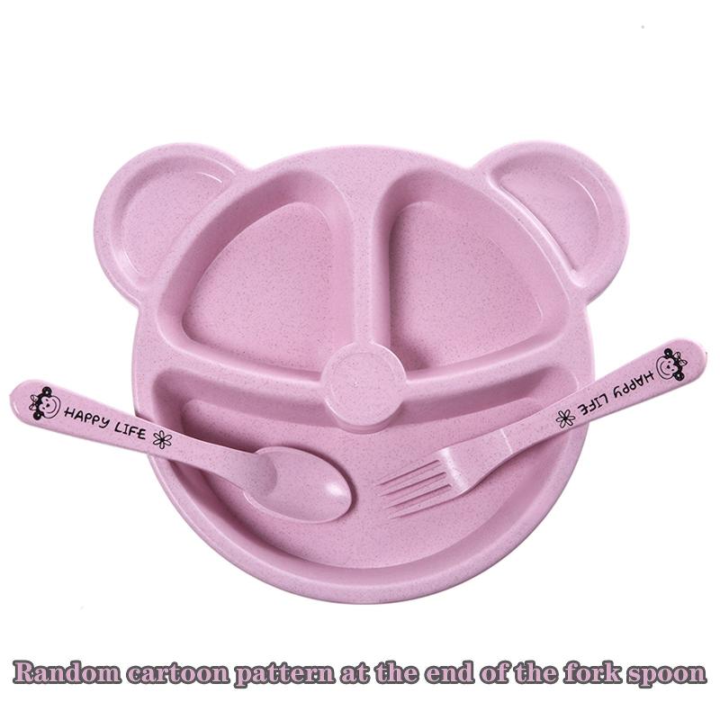 Kids Plate Set Attract Kids' Attention Increase Eat Interesting 1 Set Tableware