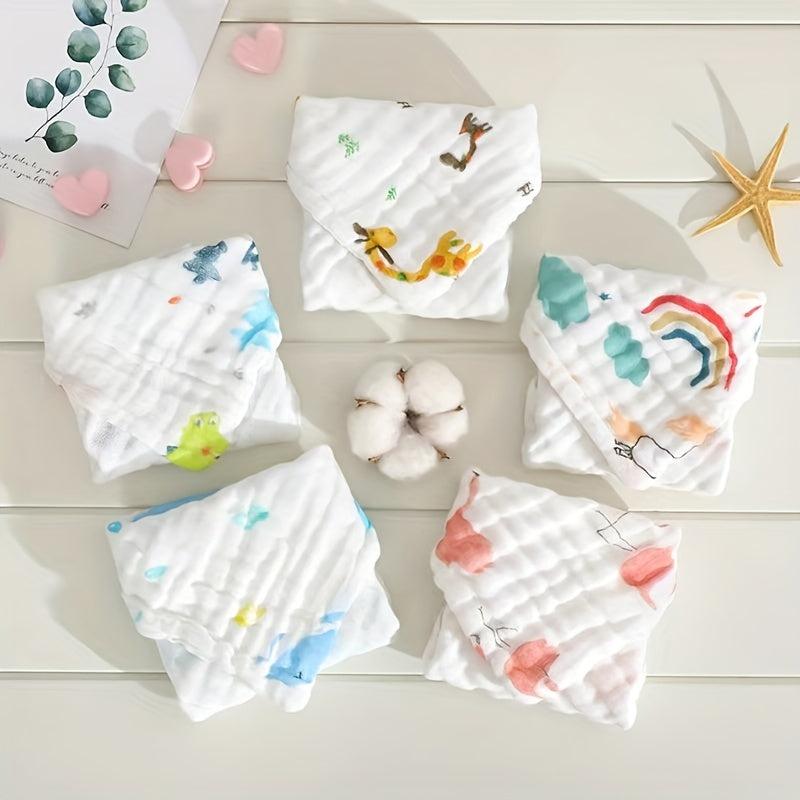 5 Pack Soft Cotton Baby Towels 30x30cm