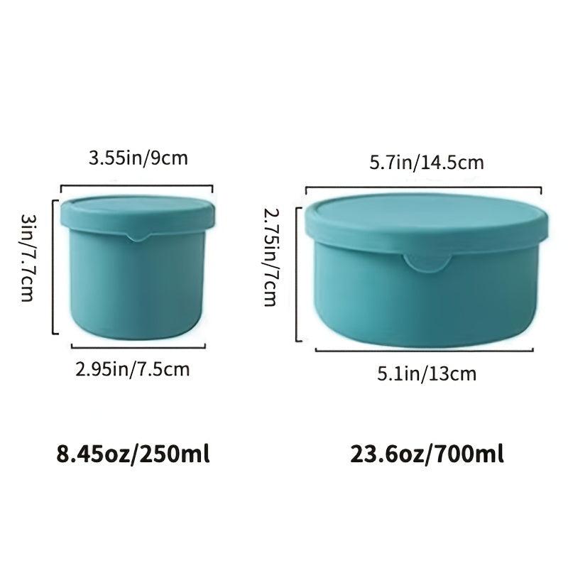Kids Leak Proof Silicone Bento Box No BPAs No Chemical Dyes