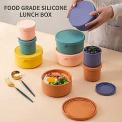 Kids Leak Proof Silicone Bento Box No BPAs No Chemical Dyes