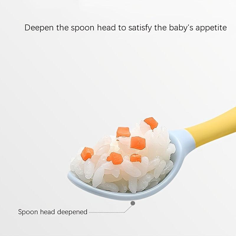 2pcs Baby Bendable Twist Fork and Spoon Set for Training Eating