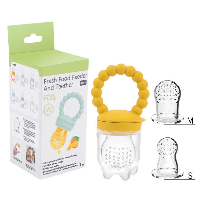Baby Pacifier Fruit Vegetable Bite Food Supplement Silicone Teether