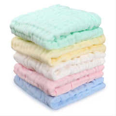 6-Layer Muslin Baby Washcloths - Soft & Absorbent Towels for Sensitive Skin