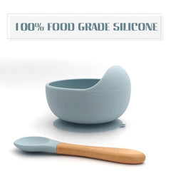 Baby Silicone Bowls With Suction Toddler Bowls And Spoons Set