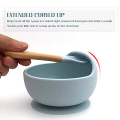 Baby Silicone Bowls With Suction Toddler Bowls And Spoons Set