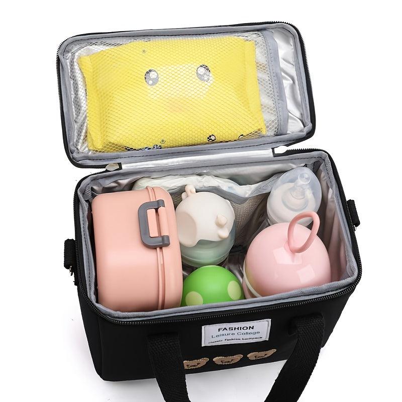 Large Capacity Insulated Lunch Bag for Students Canvas Mummy Bag