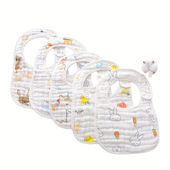 8 Layer Soft Cotton Baby Bib for Spitting Up & Eating