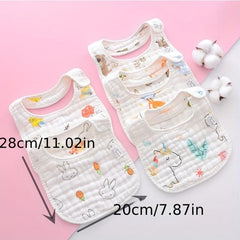 8 Layer Soft Cotton Baby Bib for Spitting Up & Eating