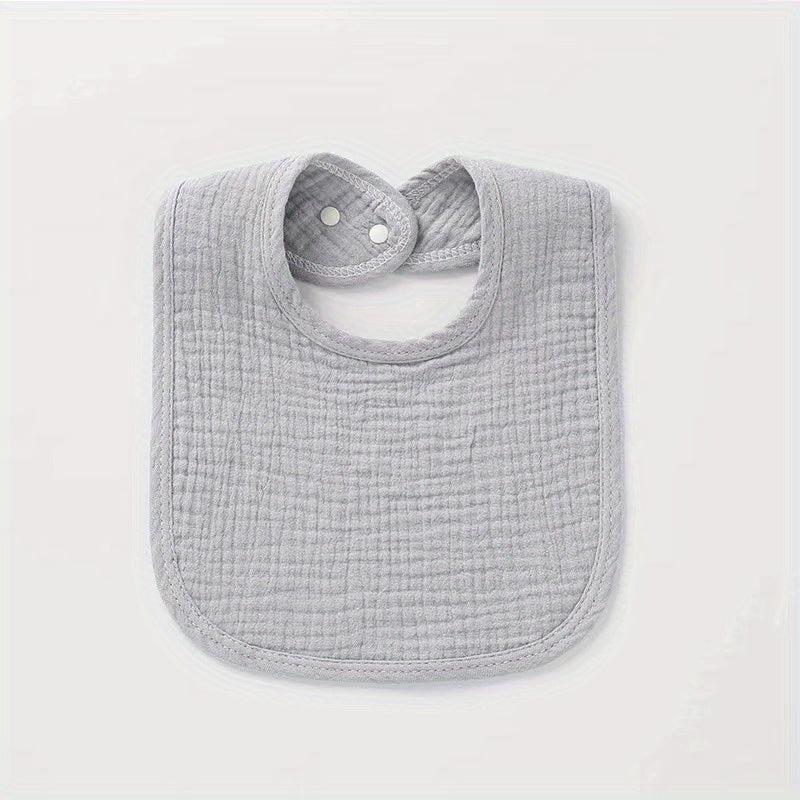1pc Four Layer Cotton Gauze Plain Bib