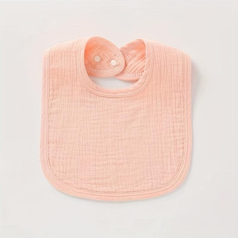 1pc Four Layer Cotton Gauze Plain Bib