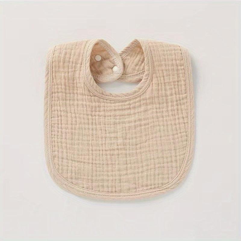 1pc Four Layer Cotton Gauze Plain Bib