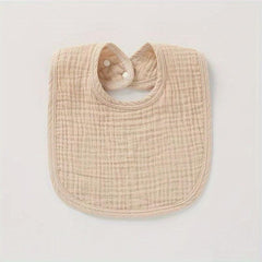 1pc Four Layer Cotton Gauze Plain Bib