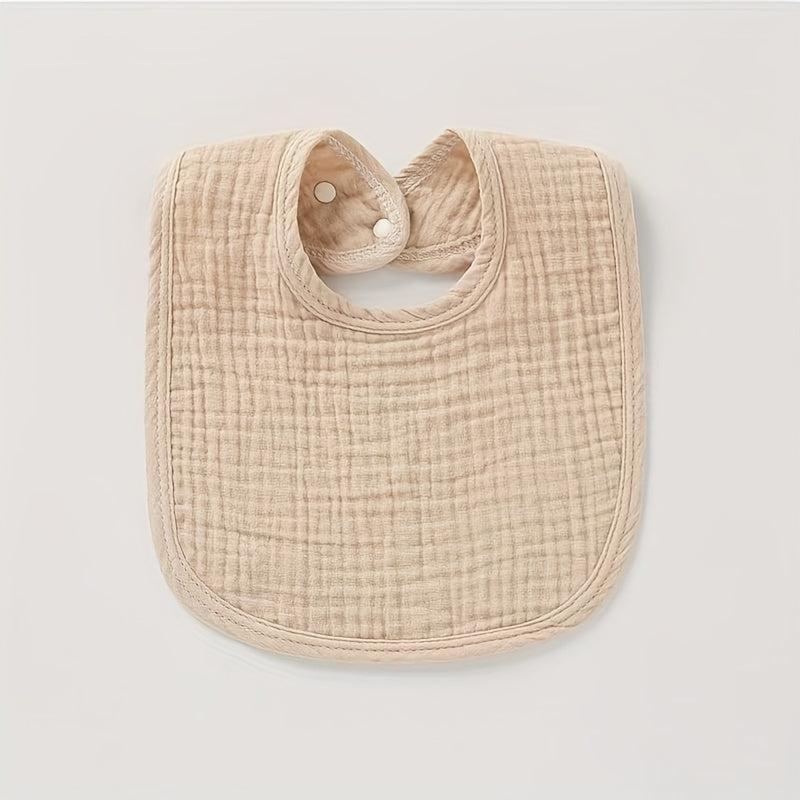 1pc Four Layer Cotton Gauze Plain Bib