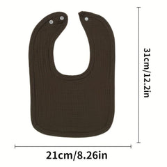 1pc Four Layer Cotton Gauze Plain Bib