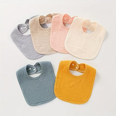 1pc Four Layer Cotton Gauze Plain Bib