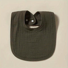 1pc Four Layer Cotton Gauze Plain Bib