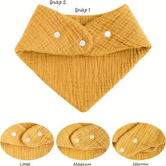 10-Pack Muslin Baby Bibs 100% Cotton Unisex Drool Teething Bibs
