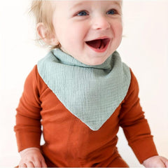 10-Pack Muslin Baby Bibs 100% Cotton Unisex Drool Teething Bibs